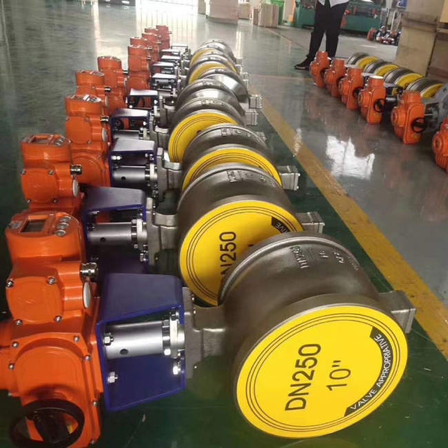 對(duì)夾式電動(dòng)V型氣動(dòng)球閥 對(duì)夾式電動(dòng)V型氣動(dòng)球閥