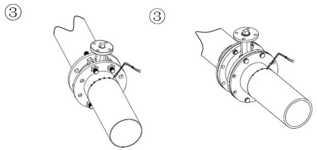 開關(guān)型電動(dòng)蝶閥安裝示意圖 開關(guān)型電動(dòng)蝶閥安裝示意圖