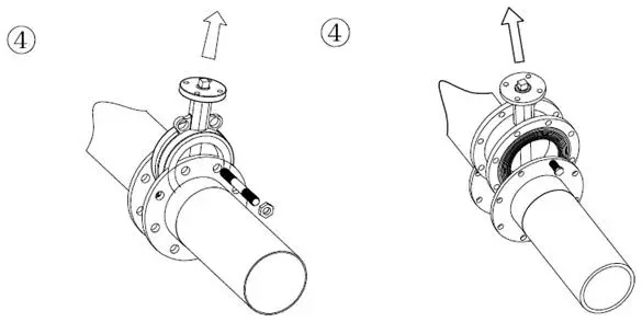 開關(guān)型電動(dòng)蝶閥安裝示意圖 開關(guān)型電動(dòng)蝶閥安裝示意圖