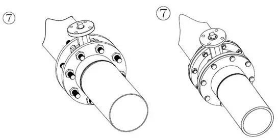 開關(guān)型電動(dòng)蝶閥安裝示意圖 開關(guān)型電動(dòng)蝶閥安裝示意圖