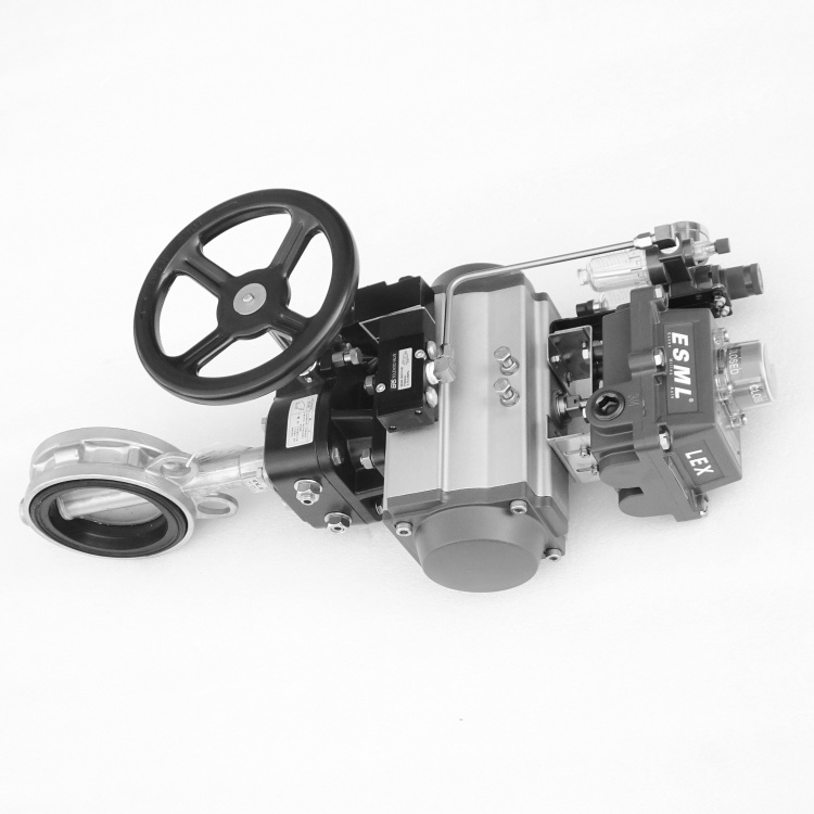 不銹鋼軟密封氣動蝶閥