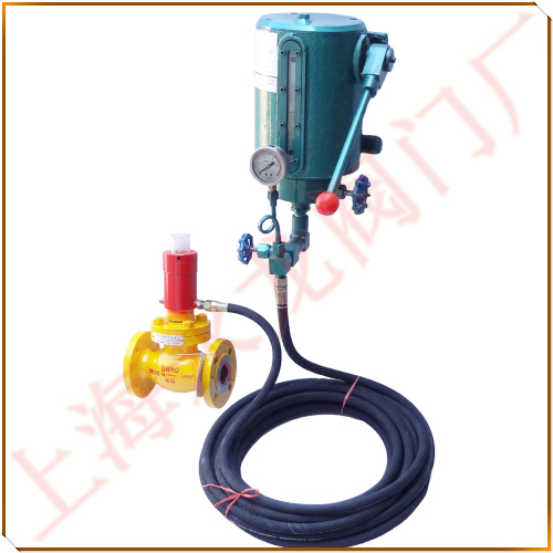 手搖油泵與液動緊急切斷閥軟管安裝示意圖